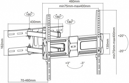 Кронштейн iTech PTRB44L (черный)