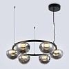 Подвесная люстра Ambrella light LH12003/6 BK/GD/SM (черный/золото/дымчатый)