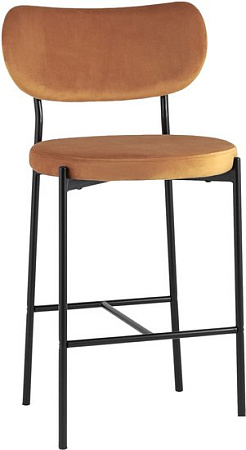Стул Stool Group Барбара полубарный (велюр терракотовый/черный)