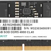 Оперативная память Apacer 16ГБ DDR5 SODIMM 4800 МГц AS16GHB48CTBBGH