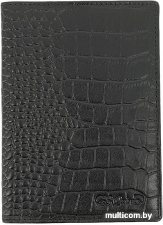 Обложка для паспорта S.Quire 6400-BK CROCO (черный)