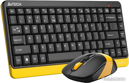 Офисный набор A4Tech Fstyler FG1110 (черный/желтый)