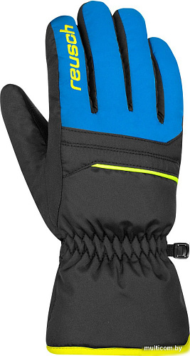 Горнолыжные перчатки Reusch Alan Junior 6361115-7002 (р-р 5.5, Blck/Bril Blu/Safety Yell)