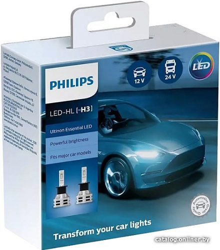 Светодиодная лампа Philips H3 Ultinon Essential LED 2шт