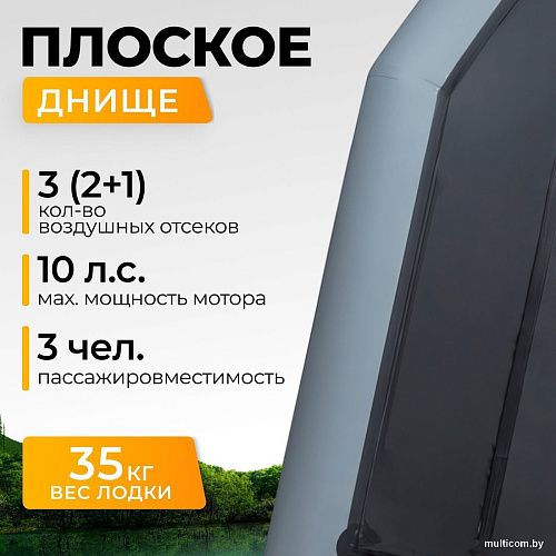 Моторно-гребная лодка BarrakuDA BR-3200 Киль (серый)