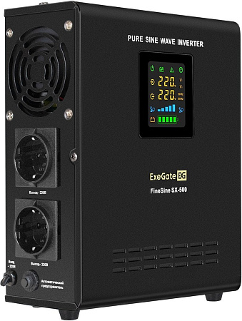 Источник бесперебойного питания ExeGate FineSine SX-500.LCD.AVR.2SH EX295995RUS
