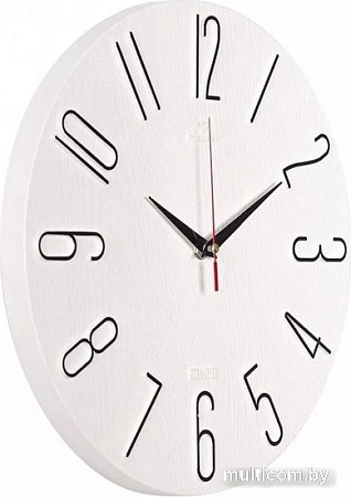 Настенные часы Рубин Классика 3010-001 (белый/черный)