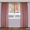 Комплект гардин Delfa Voile СТШ/Д-050 Voile/096 2x2.5 м (цикламен, 2 шт)