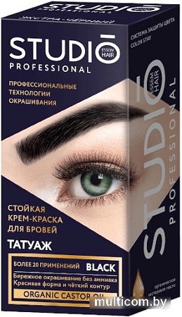 Краска для бровей Studio Professional с эффектом татуажа (экстра-черный)