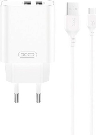 Сетевое зарядное XO CE34 USB Type-C (белый)