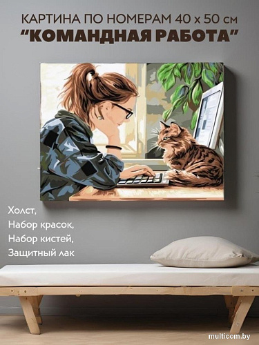 Картина по номерам ILikeGift Командная работа J097