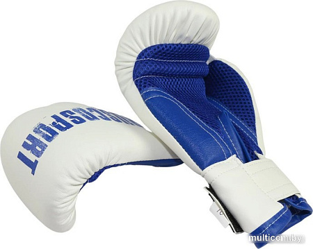 Тренировочные перчатки Rusco Sport 10 oz (белый/синий)