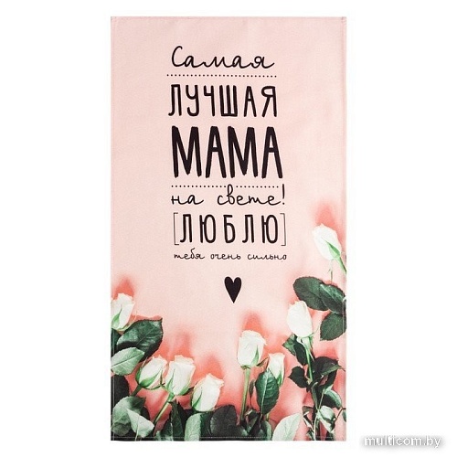 Полотенце Этель Мама 5423047 (зеленый/розовый)