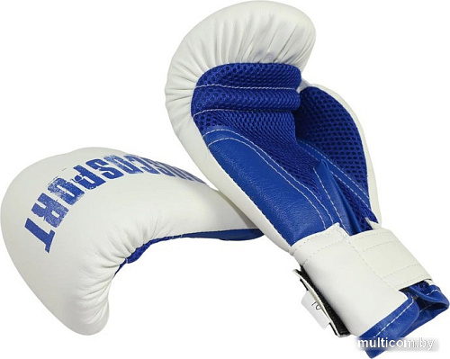 Тренировочные перчатки Rusco Sport 10 oz (белый/синий)