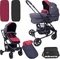 Универсальная коляска Lorelli Aster (2 в 1, темно-синий/красный)