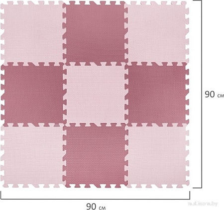 Коврик-пазл Юнландия 664660 (розовый)