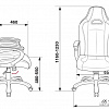 Кресло Бюрократ CH-827/BL+BLUE (черный/синий)
