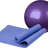 Набор для йоги Sundays Fitness Фитбол IR97402-65 + Коврик IR97504 (фиолетовый, голубой)