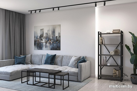 Стеллаж Hype Mebel Стандарт-2 50x200 (белый/древесина белая)