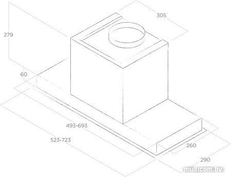 Кухонная вытяжка Elica Hidden 2.0 IX/A/60 PRF0092333A