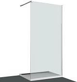 Душевая стенка MVL Walk In Line Ocean 800 MVL-O203-193-76 (хром/прозрачное стекло)