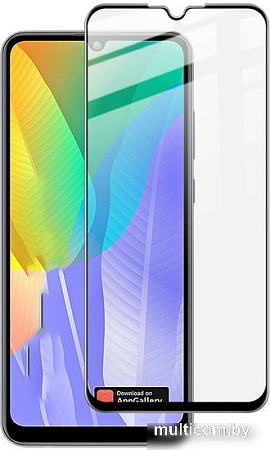 Защитное стекло Case Full Glue для Huawei Y6p (черный глянец)