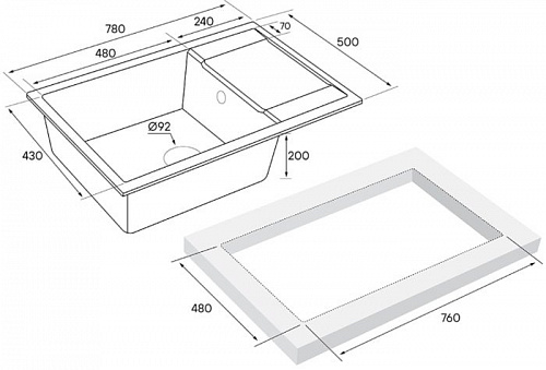 Кухонная мойка Paulmark Verlass PM317850-BLM