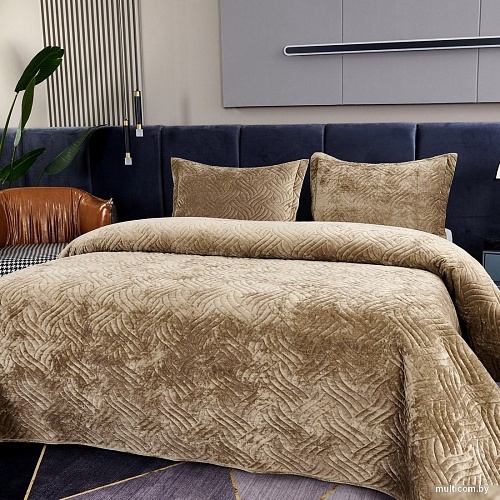 Набор текстиля для спальни Sofi De MarkO Деварта 240x260 Пок-Дв-240x260б (бежевый)