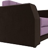 Кресло-кровать Лига диванов Атлантида 113868 (микровельвет, сиреневый/коричневый)
