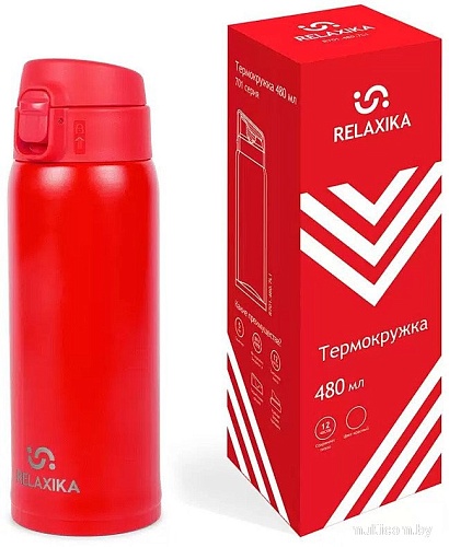 Термокружка Relaxika 701 480мл (красный)