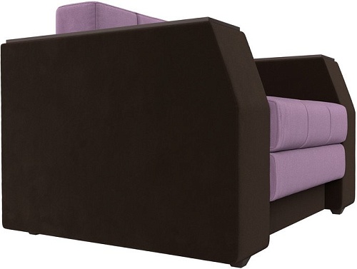 Кресло-кровать Лига диванов Атлантида 113868 (микровельвет, сиреневый/коричневый)