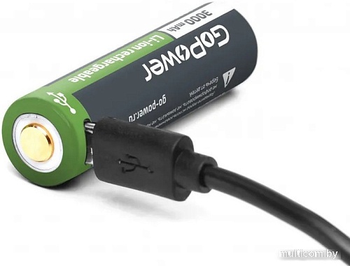 Аккумулятор GoPower 18650 3000mAh 00-00019621 1шт