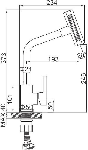 Смеситель Ledeme L4099A-4